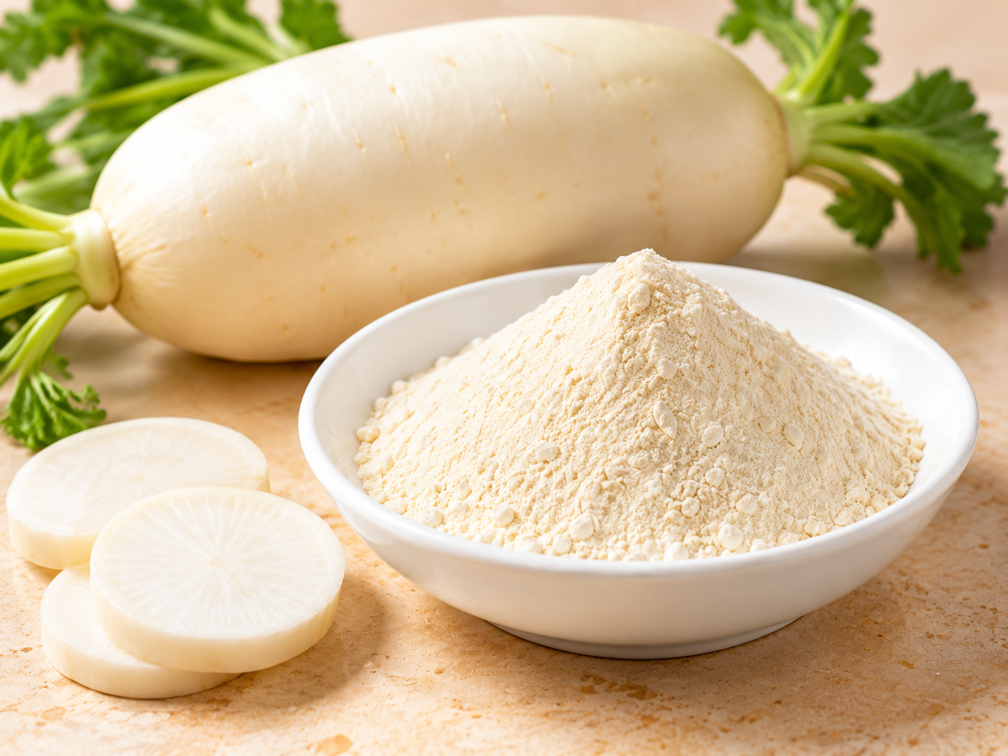 Spray-dried white radish powder