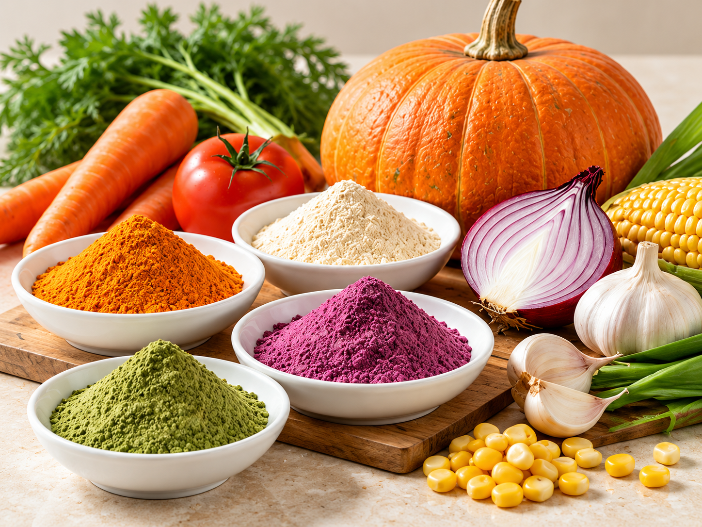 Spray-dried fruit and vegetable powders