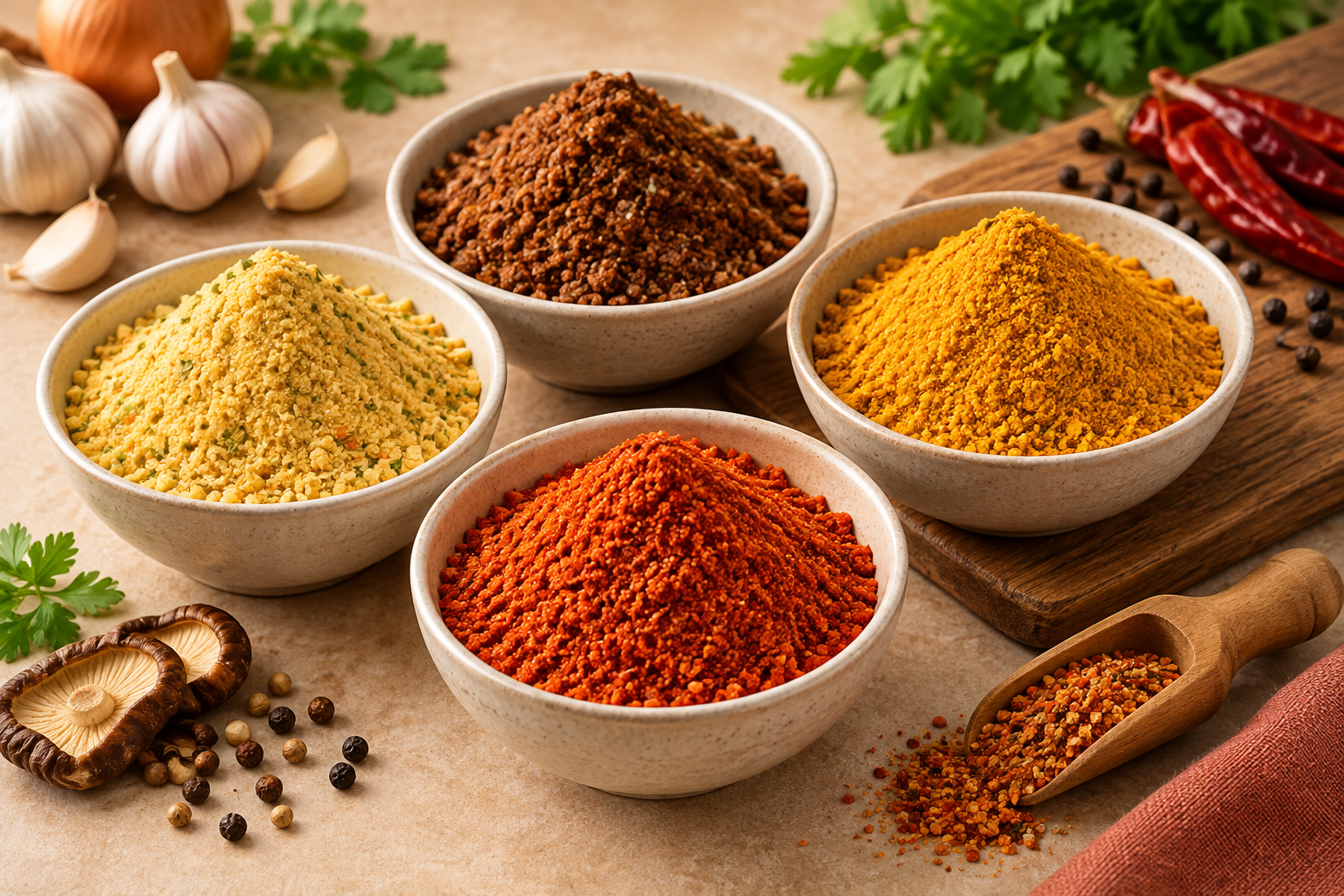 Custom seasoning systems and dry seasoning blends