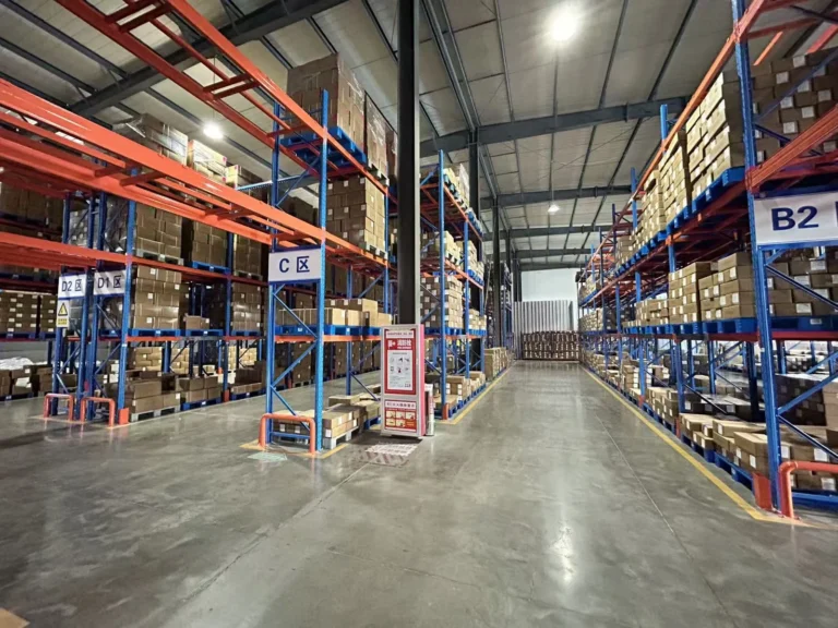 Shenzhou warehouse with organized cartons and pallet storage